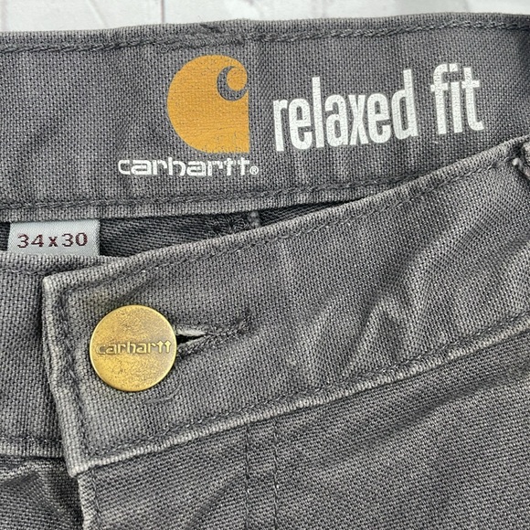 Carhartt Relaxed Fit Mens Cargo Pants 34 x 30 Grey - Picture 6 of 12